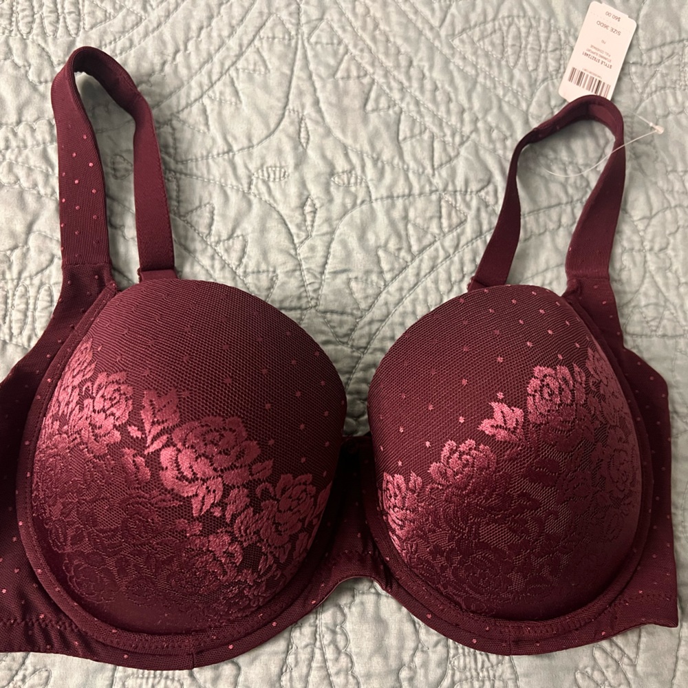 SOMA Stunning Support Full Coverage Bra - 36DD Colors Fig and Warm Amber